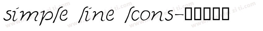 simple line lcons字体转换